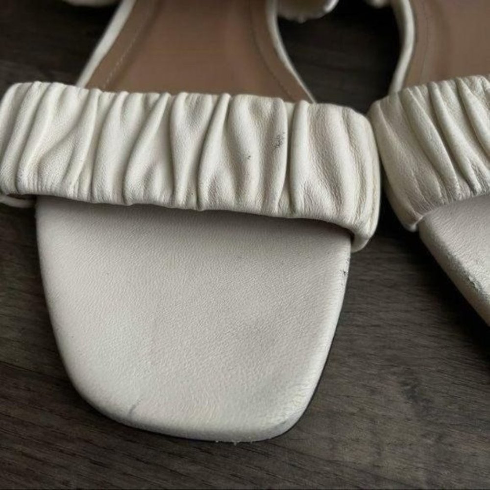 Lewit Made in Italy Cream Leather Sandals Sz 38.5 - Picture 8 of 11